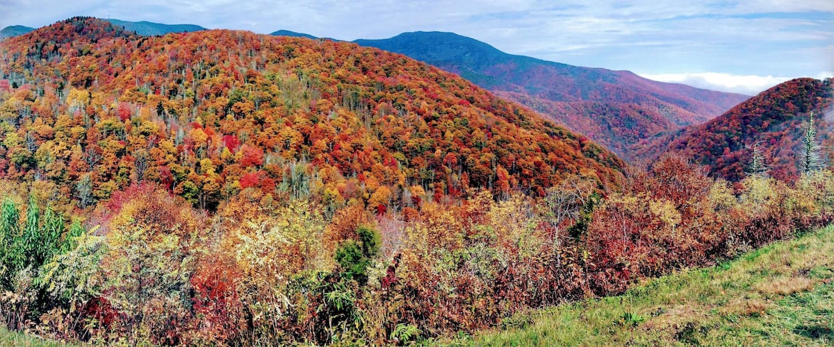 Beautiful autumn day near Mt. Mitchell