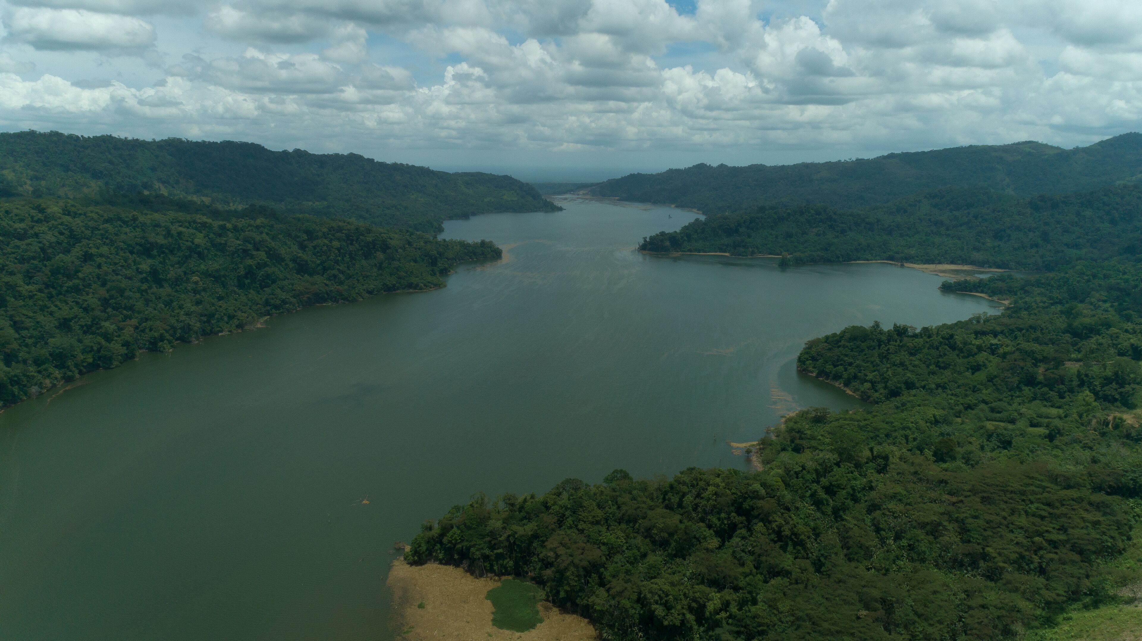 Aerial View Reventazon Lake, Costa Rica