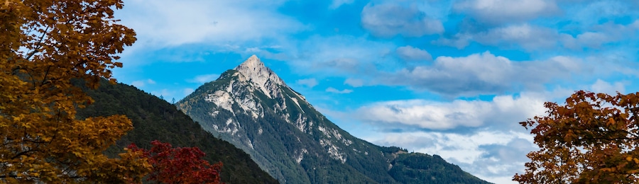 Panorama view. mountain between Mils Au and Imst. Austria