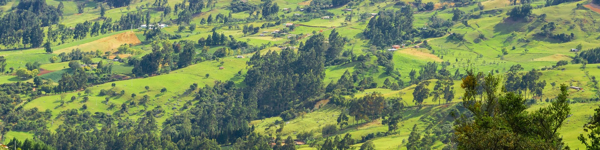 General view of the countryside in Cundinamarca, Colombia