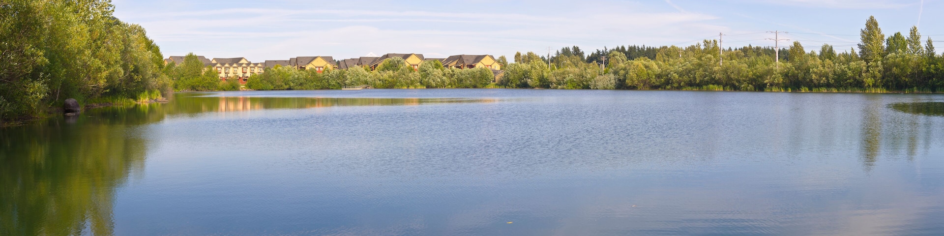 Salish Pond panorama in Fairview Oregon.