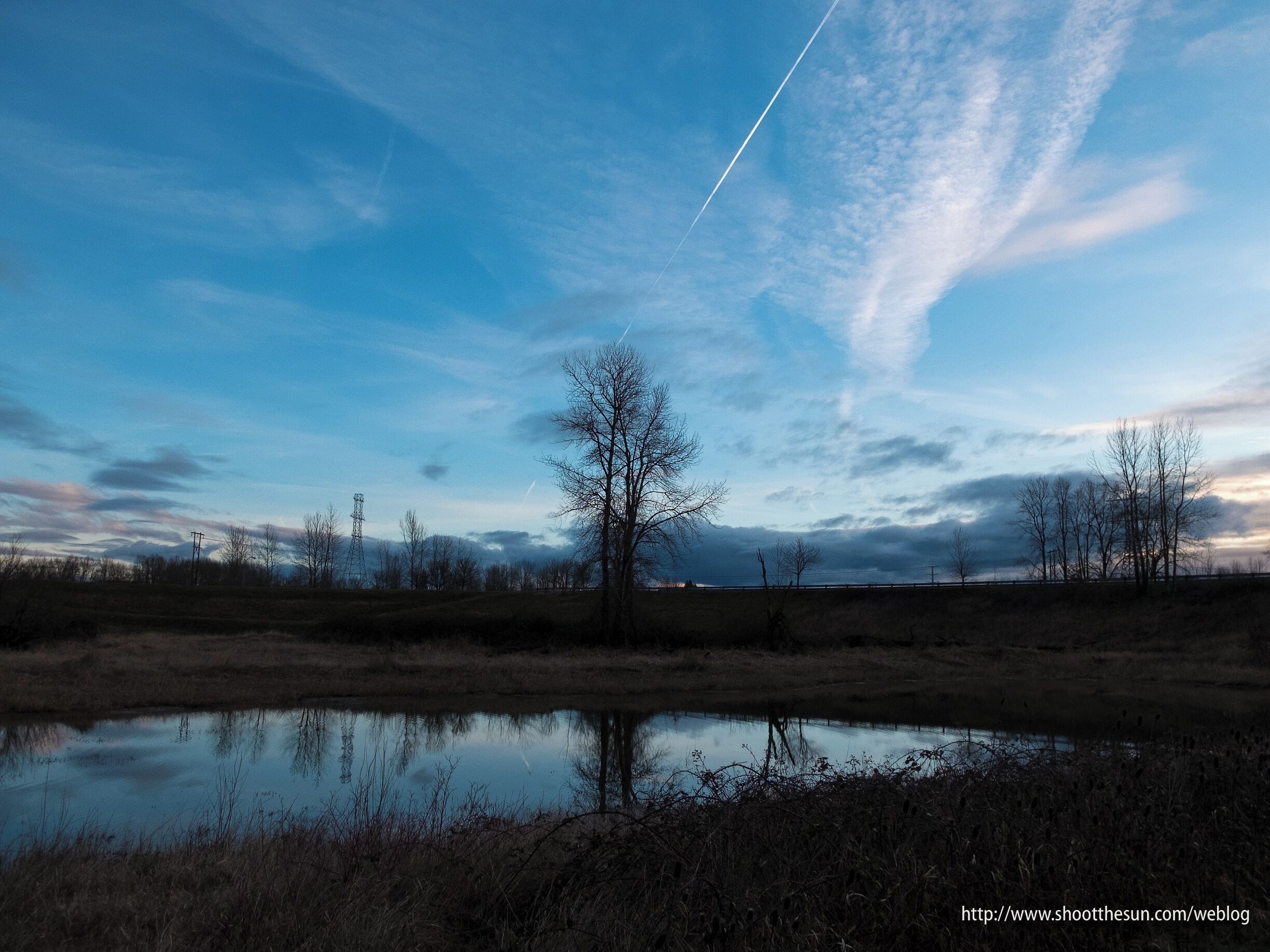 The blue hour at Chinook Landing Marine Park.