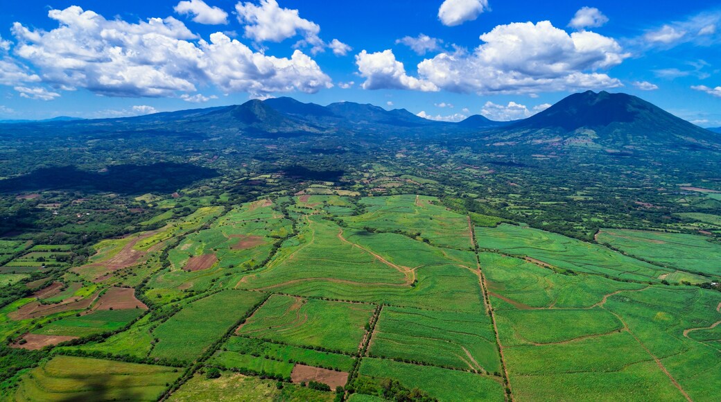 A landscape view of the countryside at Usulután, El Salvador