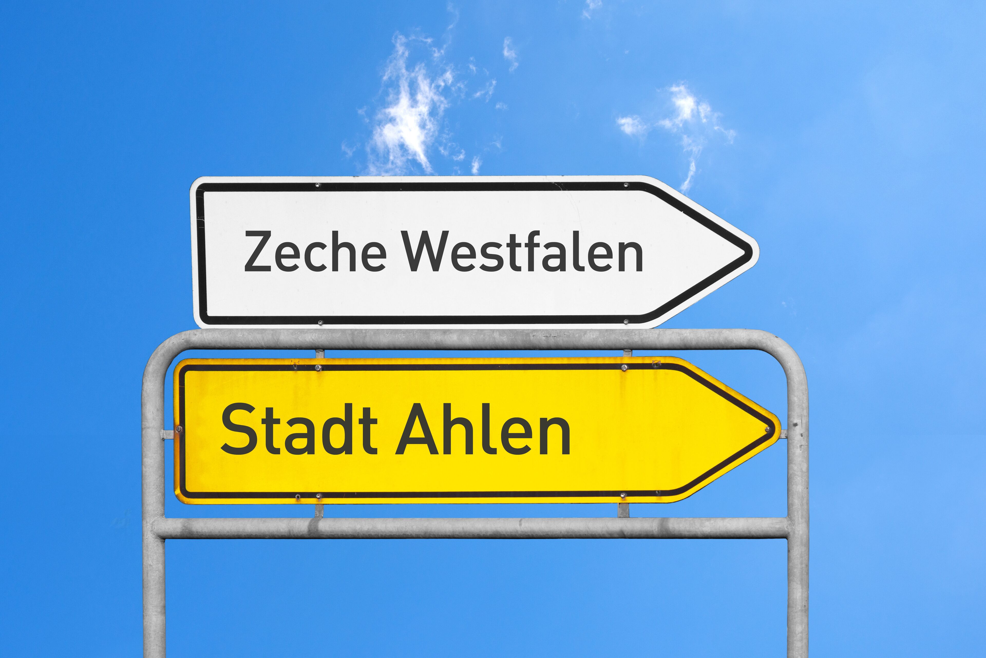Stadt Ahlen, Zeche Westfalen, Verkehrsschild, (Symbolbild)