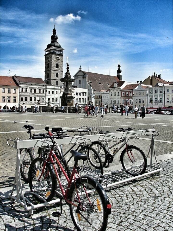 Black Tower (Černá věž) is a well-known 16th century tower in České Budějovice, Czech Republic. It is situated near the NE corner of Přemysl Otakar II Square, next to the Cathedral of St. Nicholas, and is a favourite sight.

Source: Wikipedia 

More about Black Tower:
http://www.visitceskebudejovice.cz/en/ceske-budejovice-black-tower/49/

#architecture