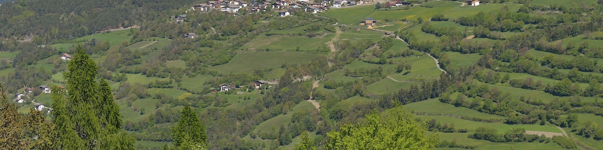 The alpine village Lajen in South Tyrol