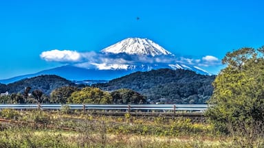 Colorful Mount Fuji Airplane Road Hiratsuka Kanagawa Japan