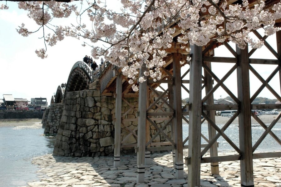 Kintai-Kyo...Kintai Bridge. No nails. Every 50 years they rehab the bridge to teach the next generation how to do it. I was fortunate to live here for 4 years. Loved every minute of it.
