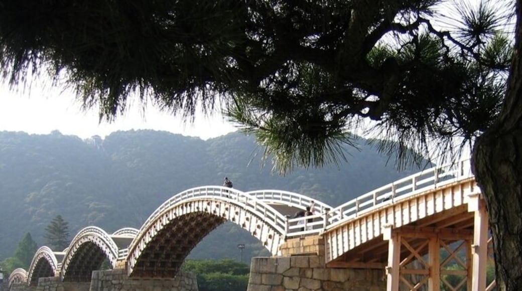 Kintai Bridge. Great site especially when cherry blossoms bloom.