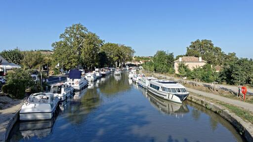 Canal du Midi, Capestang, Hérault, Ocitanie , France