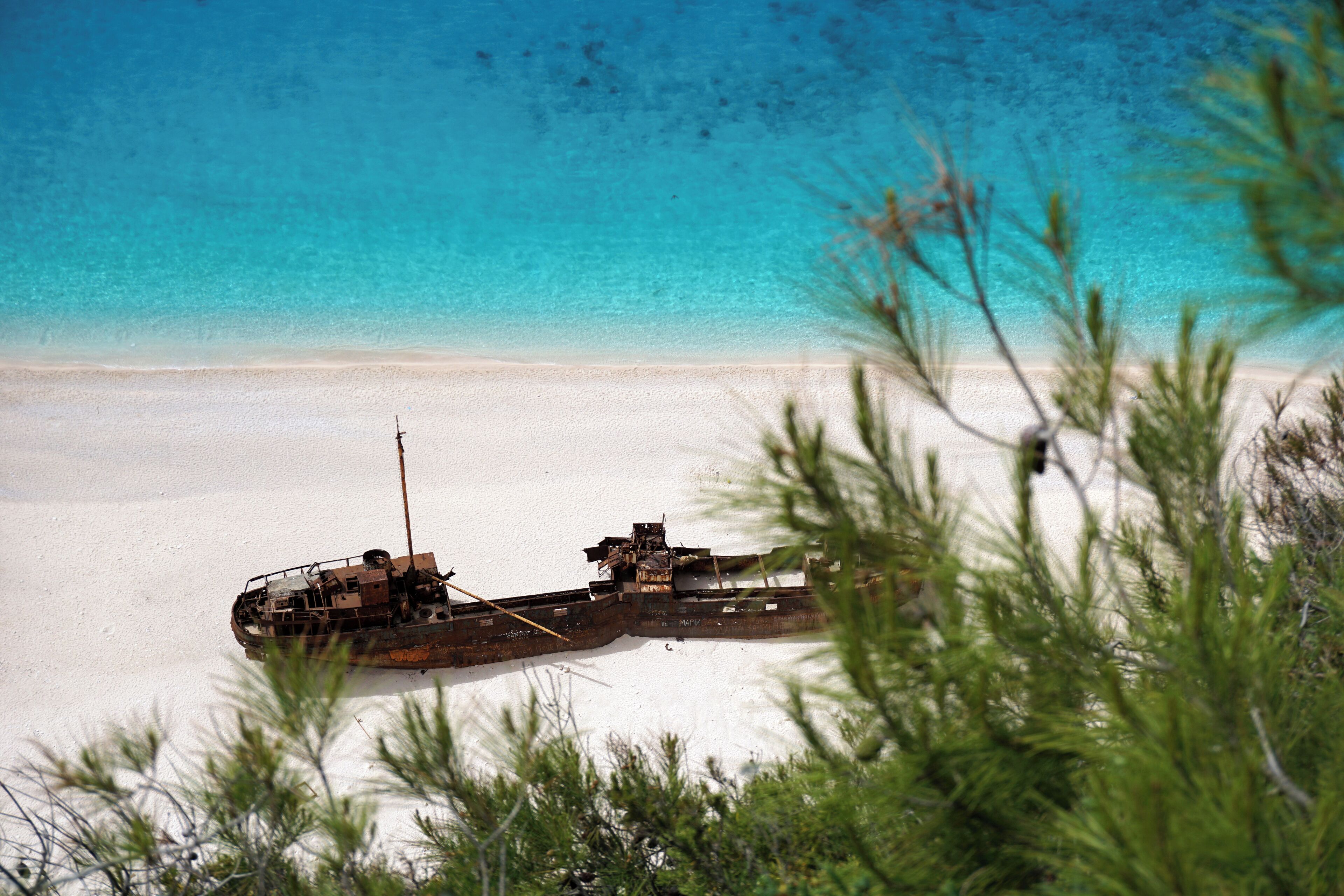 The secluded Shipwreck Beach with the bluer-than-blue sea water of Zante as seen from above #LifeAtExpedia #SeasideDiscoveries