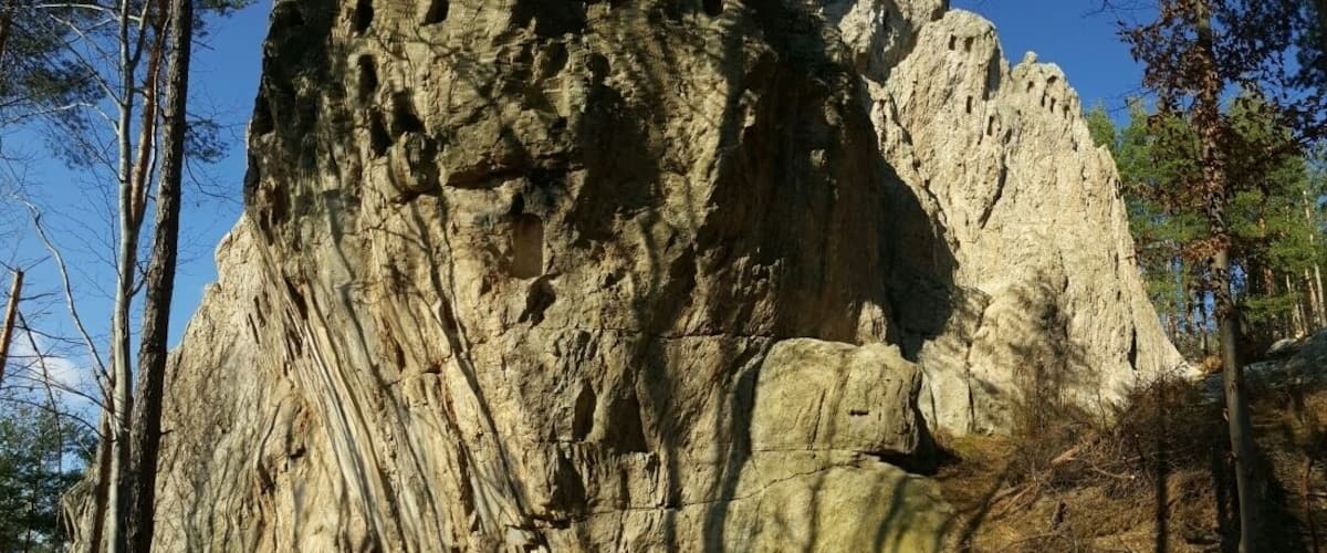 As you see very hard reachable rock, which is used for doing ancient cults by Thracian.It is situated deeply in the Rhodopes.