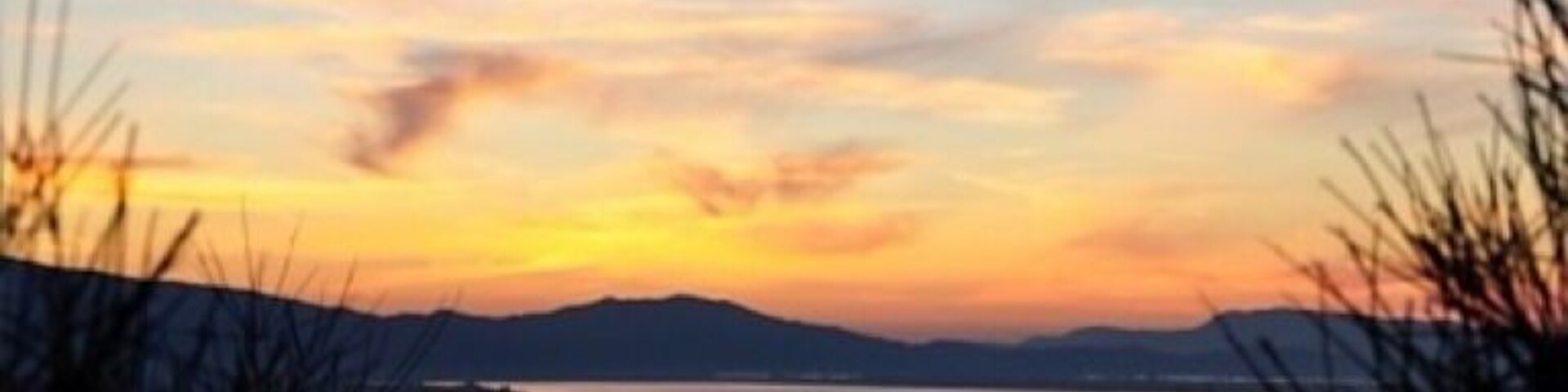 Sunset over Limni Trichonida between Agia Sofia and Mirtias.