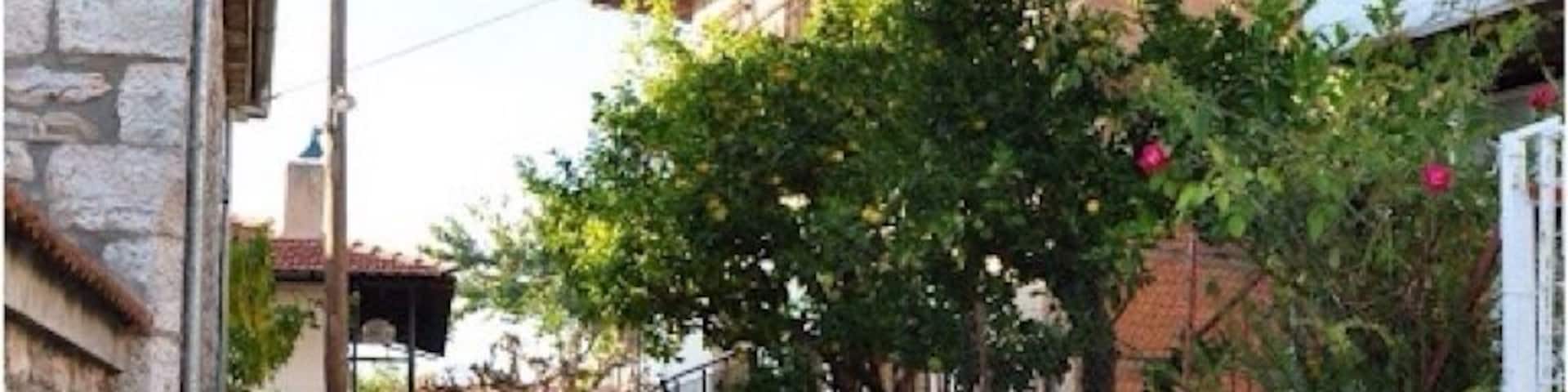 Tiny road in Mirtias.