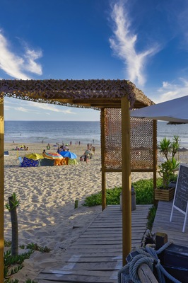 Fonte da Telha beach, Costa de Caparica, Setubal Peninsula, Portugal