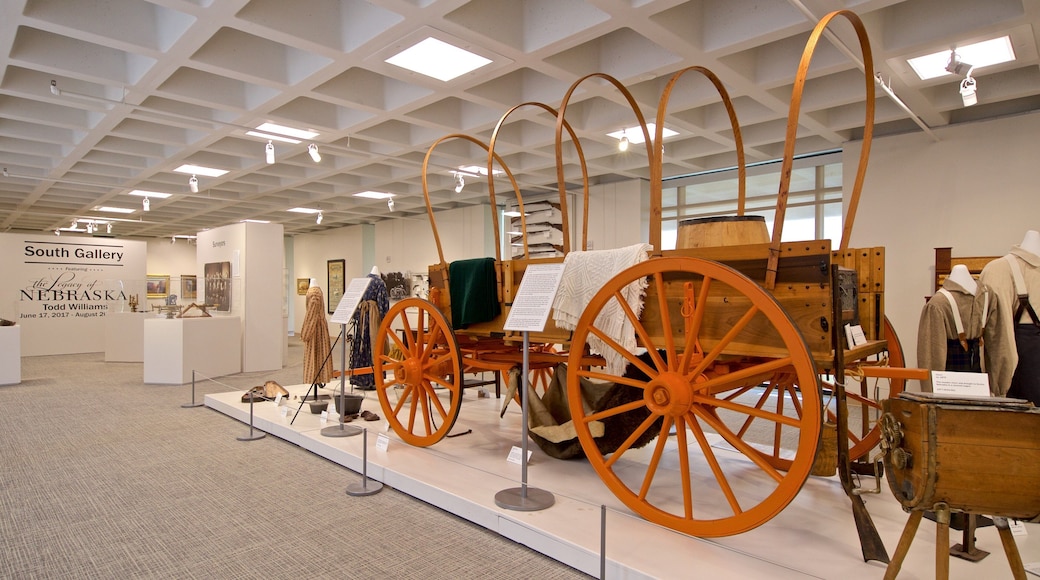 Stuhr Museum of the Prairie Pioneer showing interior views and heritage elements