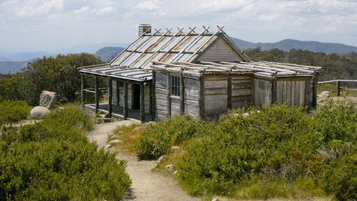 Mt. Buller Ski Slopes which includes a house and tranquil scenes