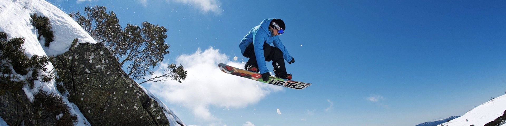 Mt. Buller Ski Slopes showing snow boarding, snow and mountains