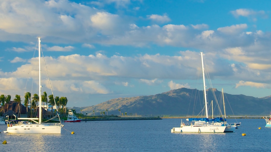 Port Denarau which includes general coastal views, boating and sailing