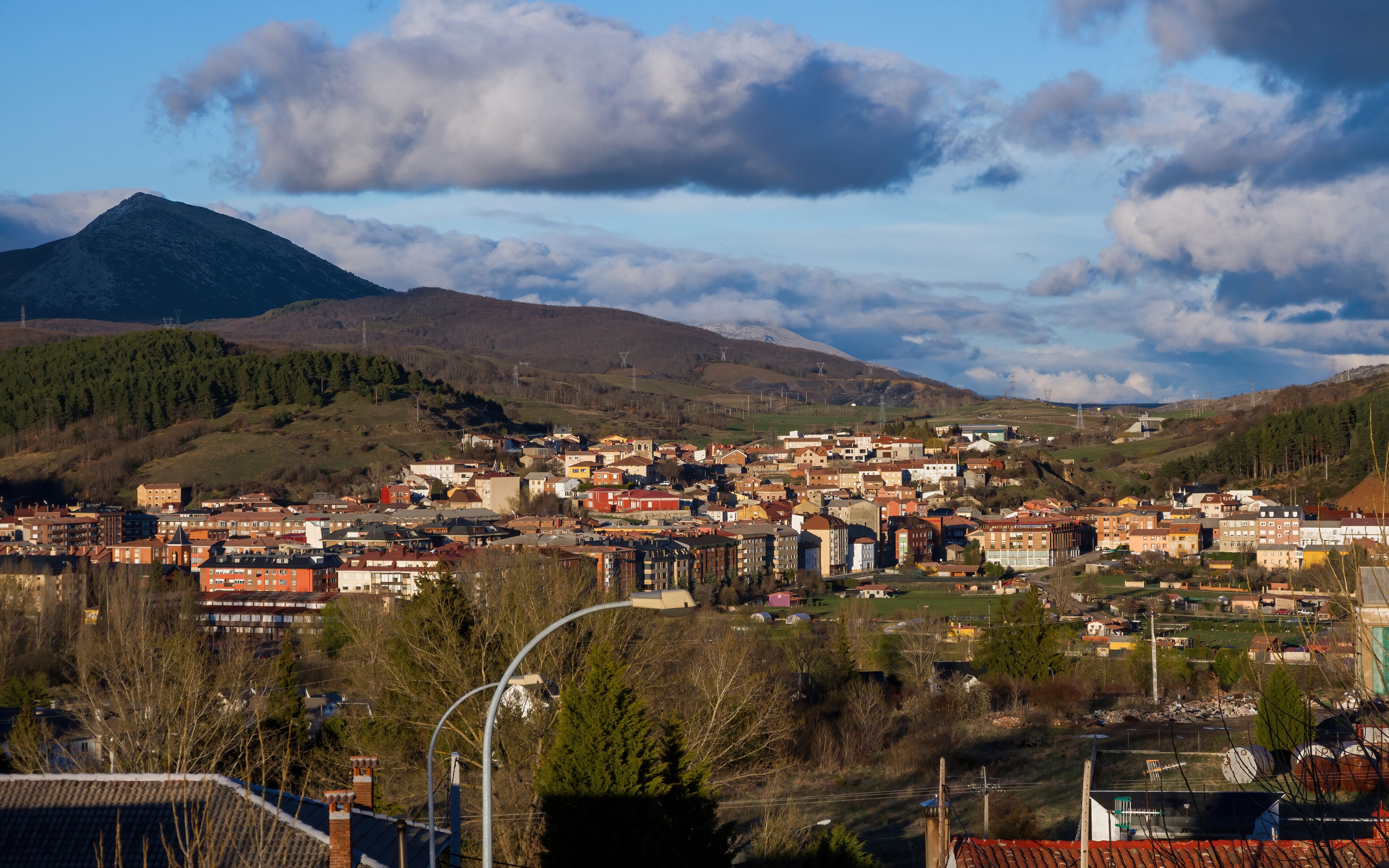 Guardo town in Palencia at sunset, Spain