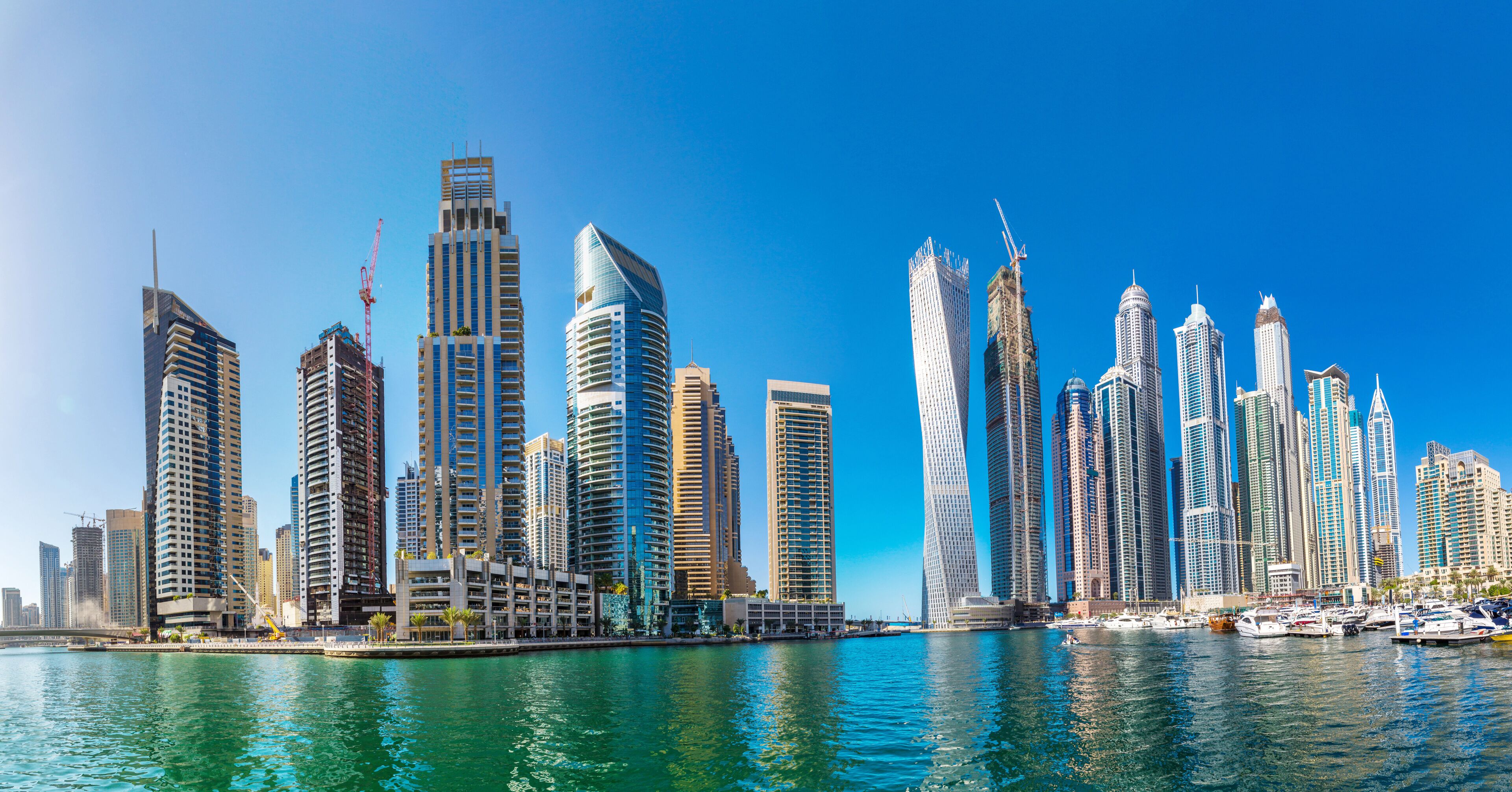 Panorama of Dubai marina
