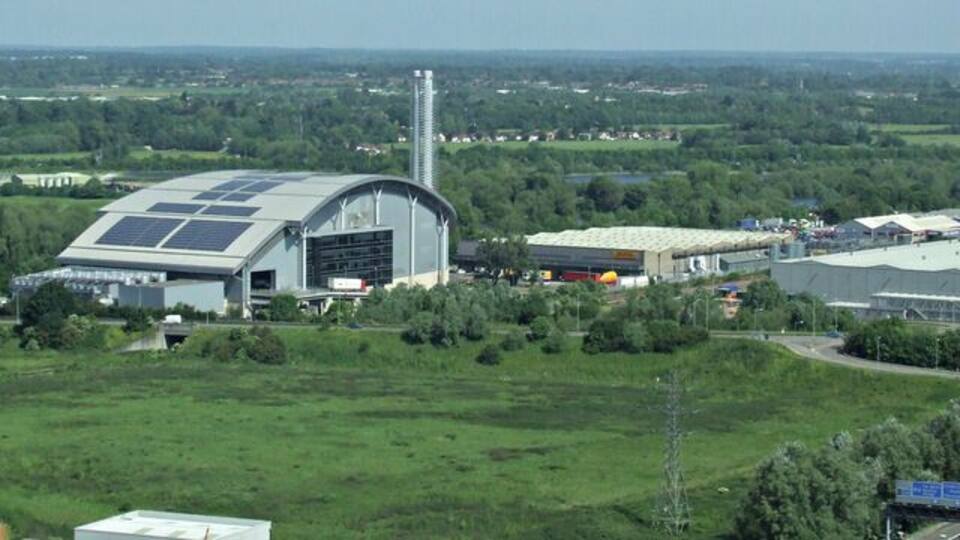 Colnbrook incinerator from the air