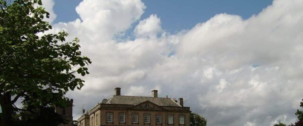 Melbourne Hall West - South west view across French formal style gardens at Melbourne Hall.