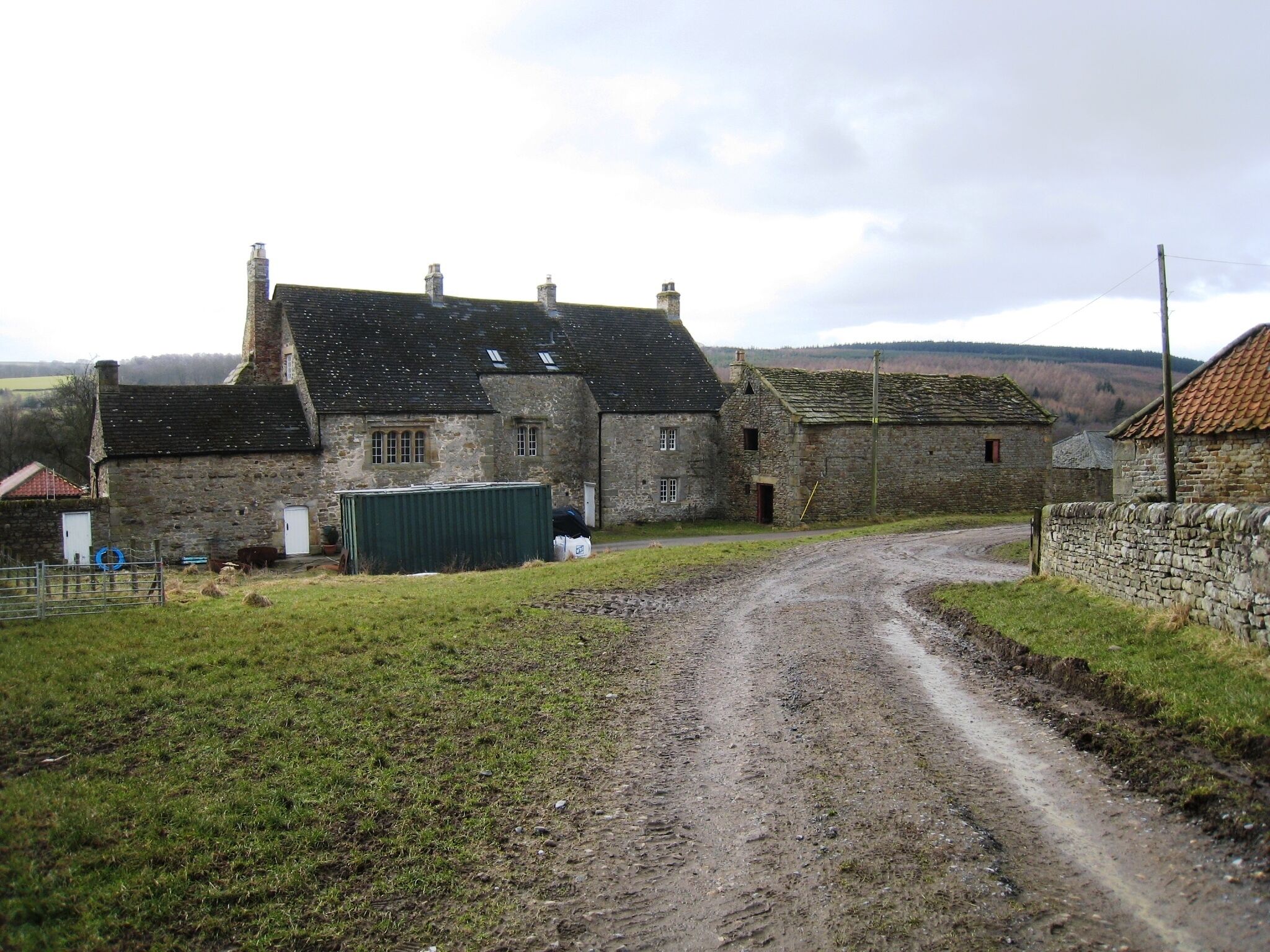 Weardale Way at Low Harperley This photograph shows a view of a section of the Weardale Way as it passes through the farm at Low Harperley. The picture was taken looking in a westerly direction towards the River Wear.