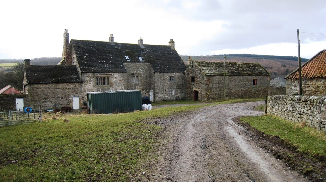 Weardale Way at Low Harperley This photograph shows a view of a section of the Weardale Way as it passes through the farm at Low Harperley. The picture was taken looking in a westerly direction towards the River Wear.