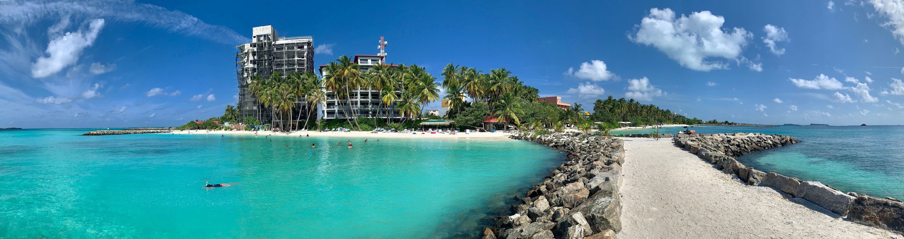 Maafushi Island Panorama of Bikini Beach - Maldives