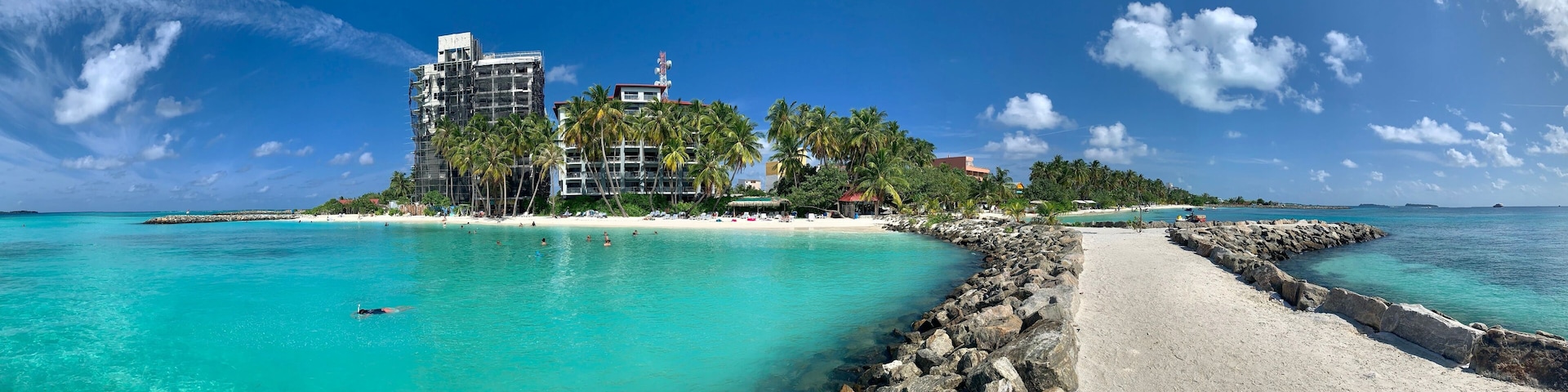 Maafushi Island Panorama of Bikini Beach - Maldives