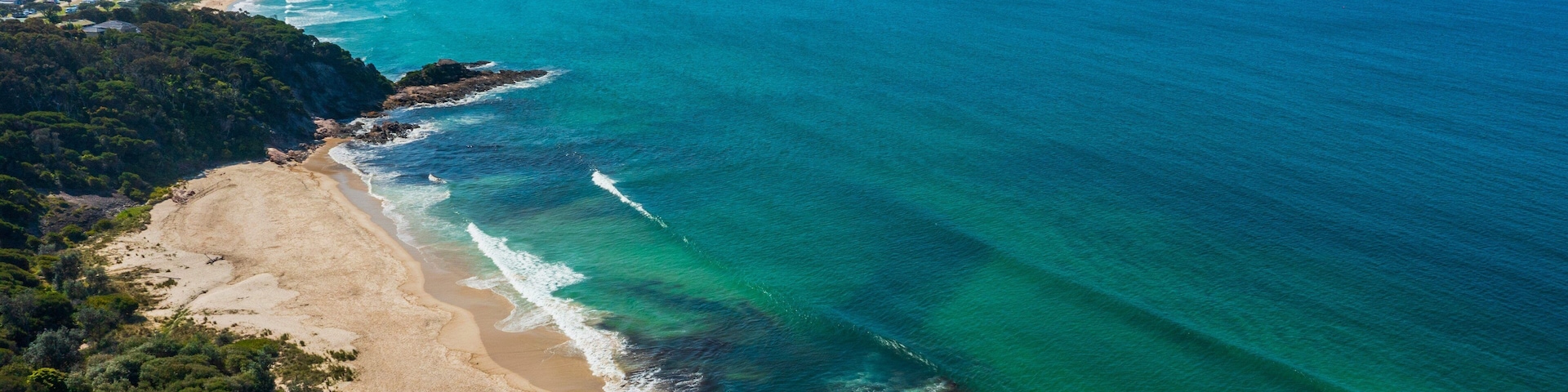 Pambula Beach featuring landscape views, a beach and general coastal views