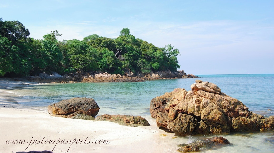 This secluded beach sits beneath/behind the Cape Rachado Lighthouse. It is prestine with soft, fine white sand and clear blue water. The beach is small and wonderful. We saw no one in the entire park when we were there. To find the beach: walk up the road to the lighthouse (entrance fee is 1 ringgit/person). Walk up the stairs to the lighthouse and in the back left there are stairs going down. Follow the path to the bottom - which is a tiring but short hike on the way back! You will find 2 beaches, one on each side of the point! #waterlust