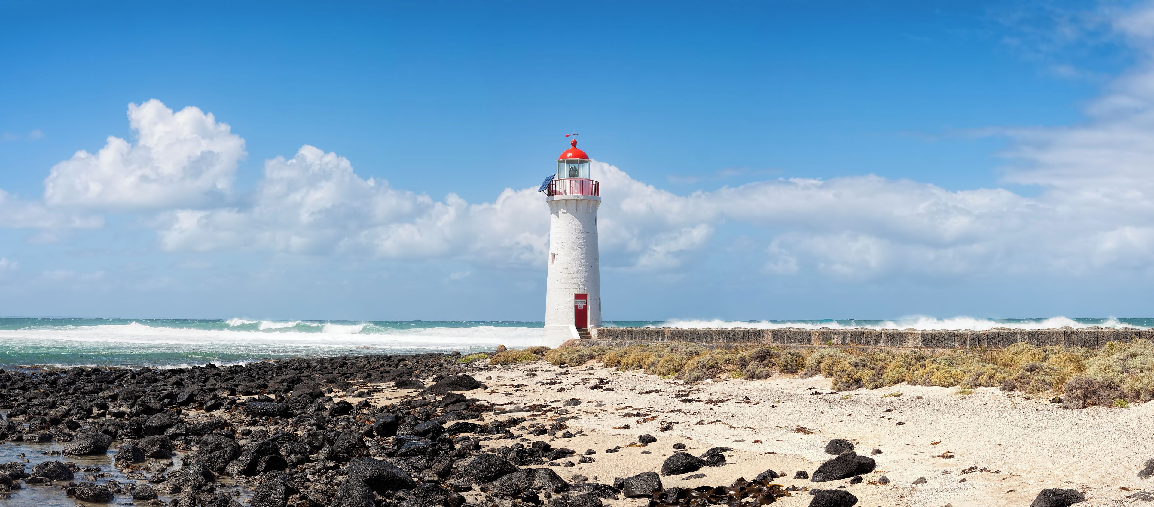 Port Fairy Lighthouse, Griffiths Island, Great Ocean Road, Victoria, Australia, Shutterstock ID 1104926810, Purchase Order: SP-1822 ANZ-18120 Wotif Search Engine - Destination Imagery, Order Number: ,