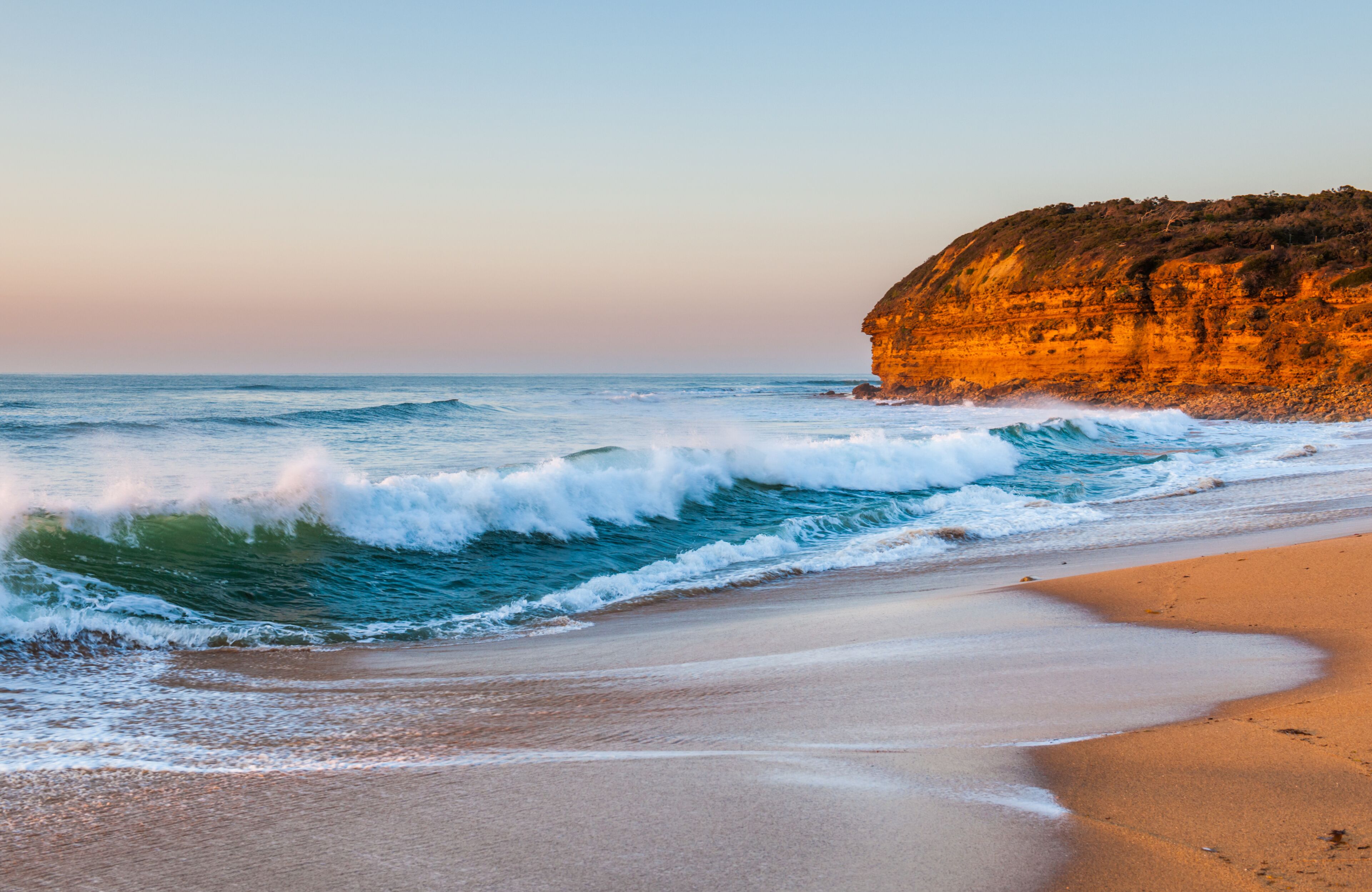 Waves breaking at Bells Beach, Great Ocean Road, Victoria, Australia