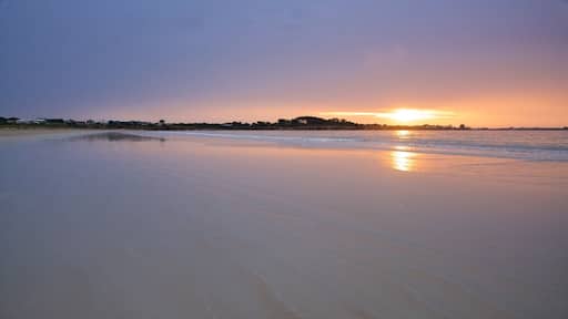 Long Beach featuring a sandy beach, general coastal views and a sunset