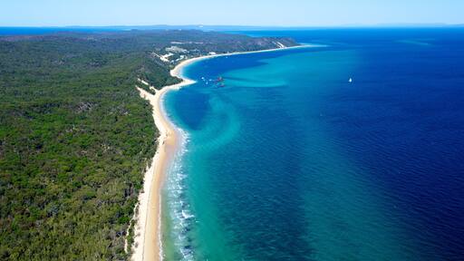 Moreton Island National Park featuring a beach, general coastal views and landscape views