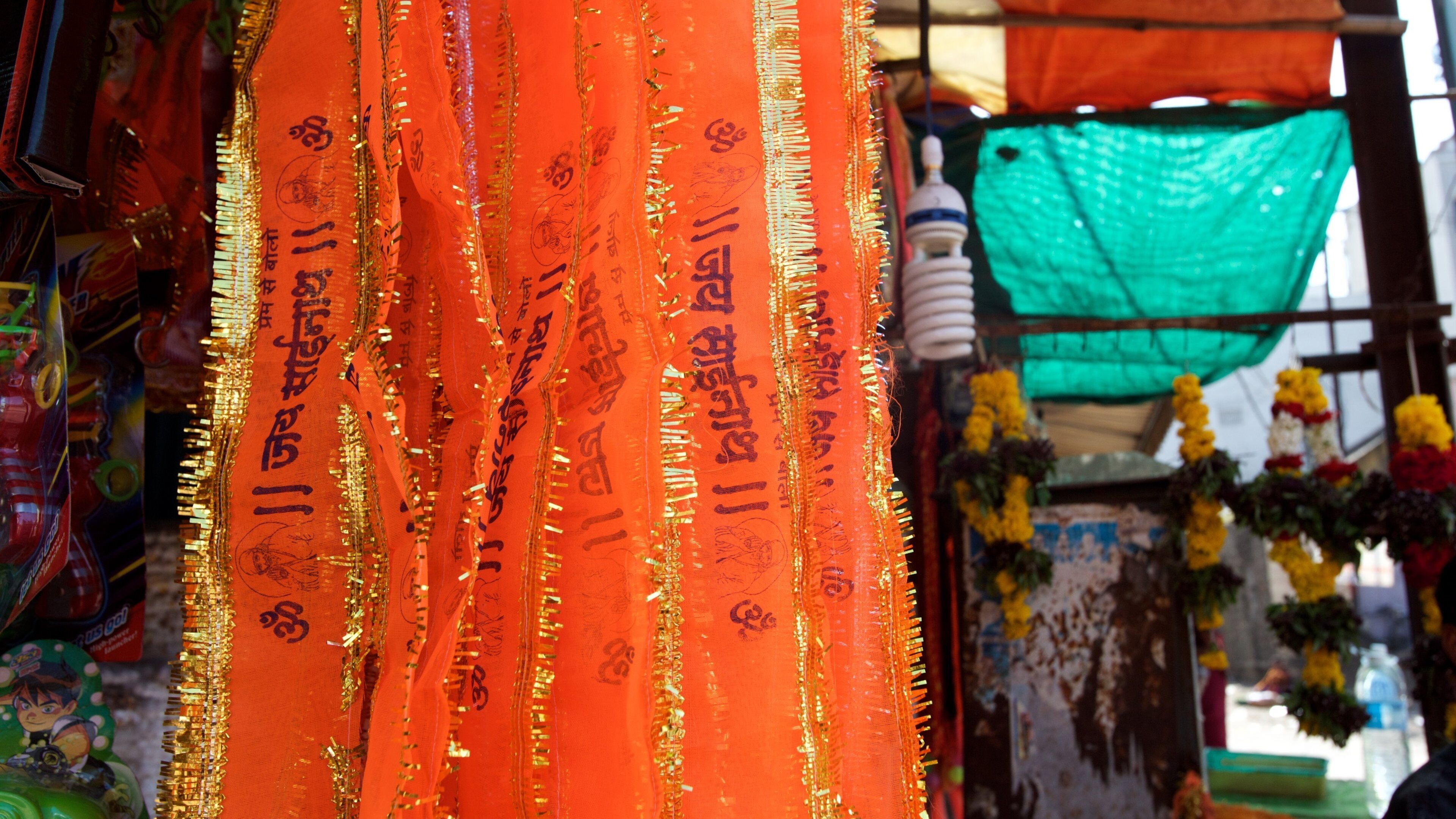 Sai Baba Temple showing markets