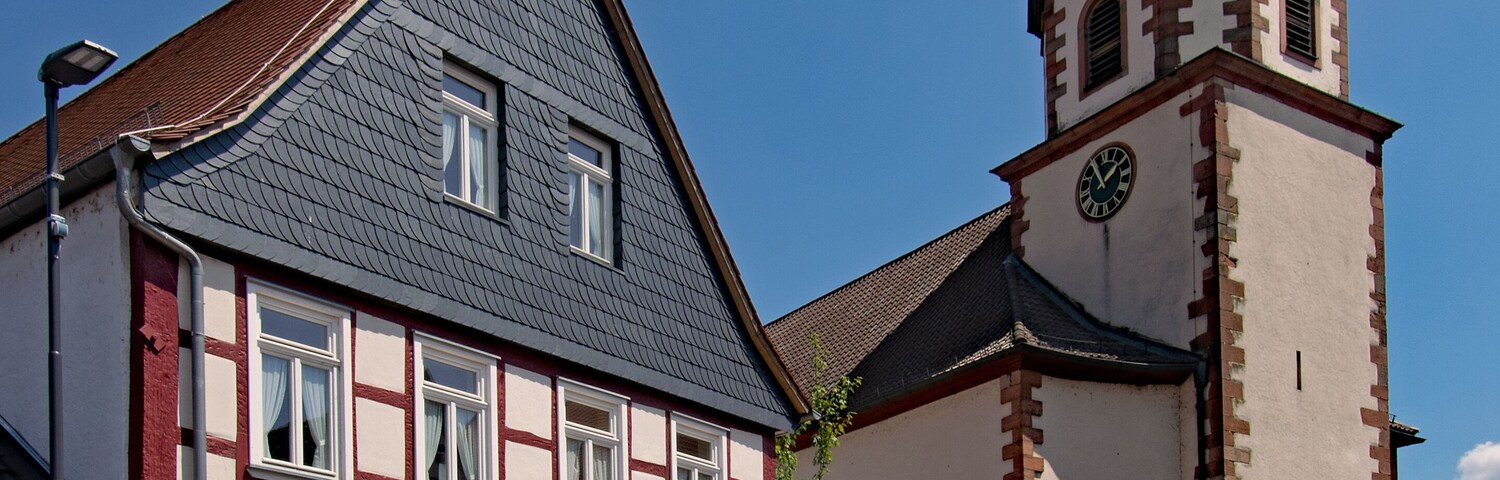 In der Altstadt von Stockstadt am Main, Unterfranken, Bayern, Deutschland