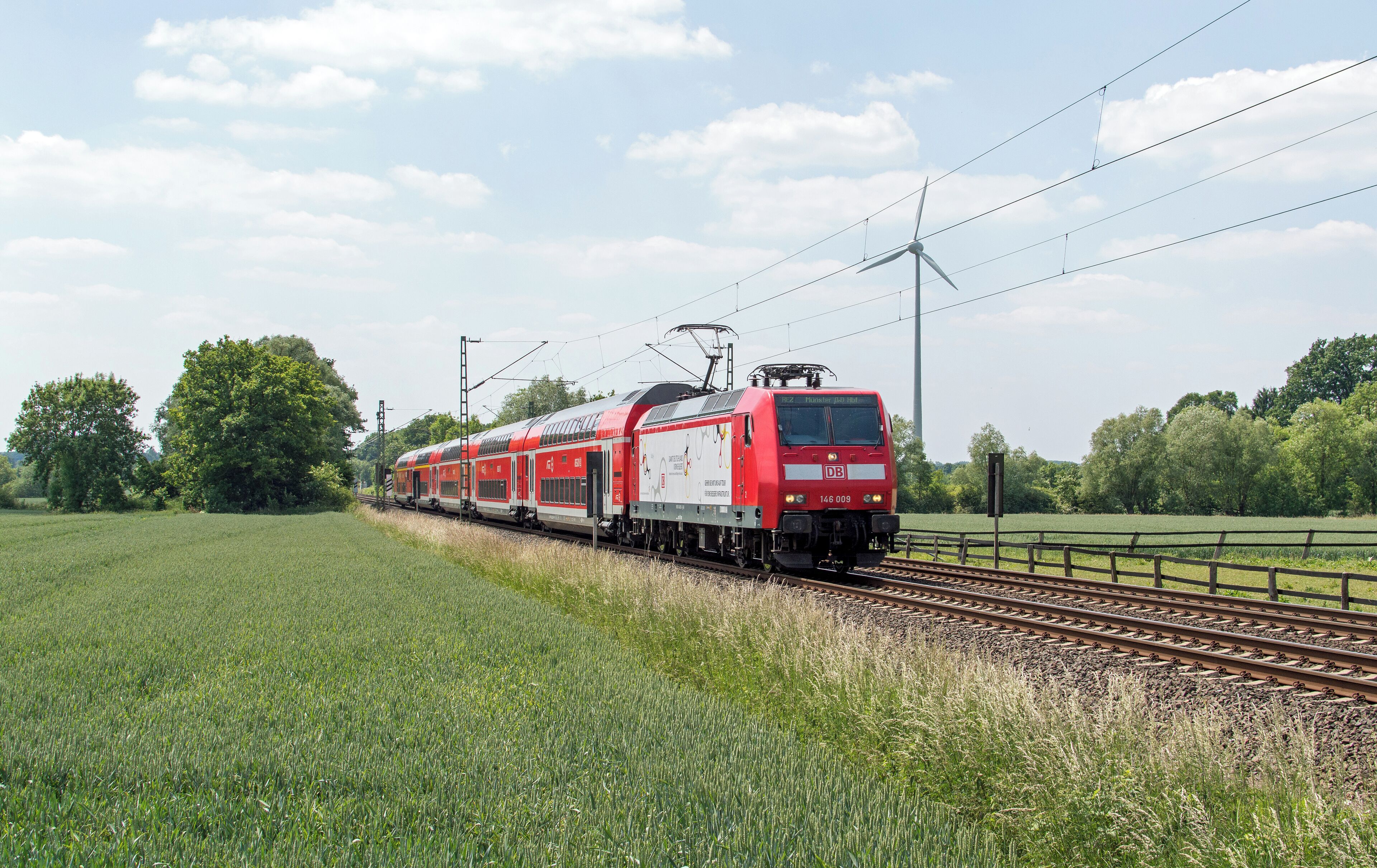 DBAG 146 009 mit RE2 bei Nottuln-Appelhüsen