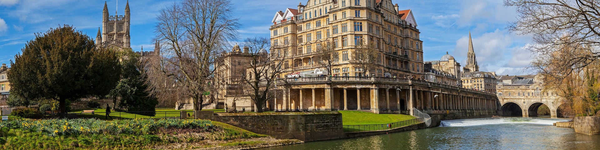 Panorama of the historic city of Bath in the UK.