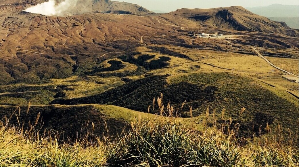 active volcano Mt Aso.