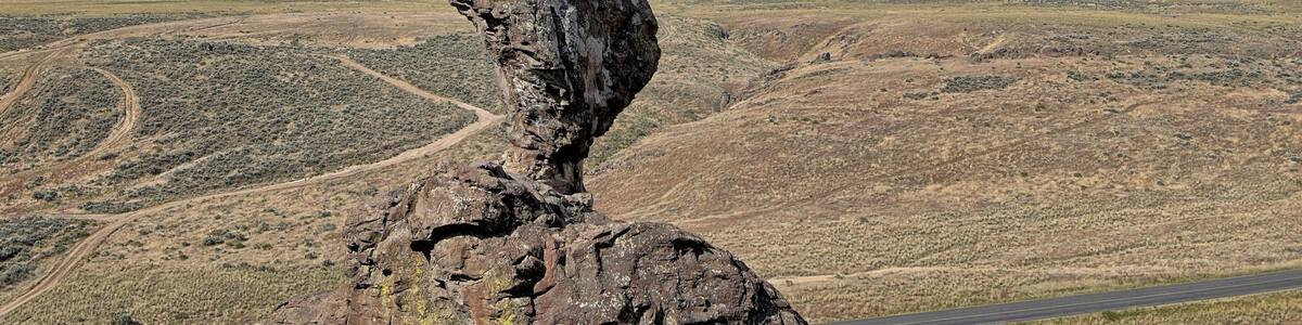 The scenic balanced rock in Idaho.