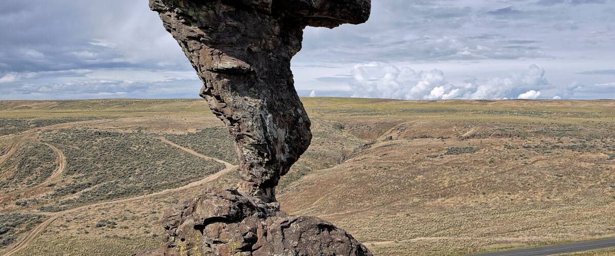 The scenic balanced rock in Idaho.