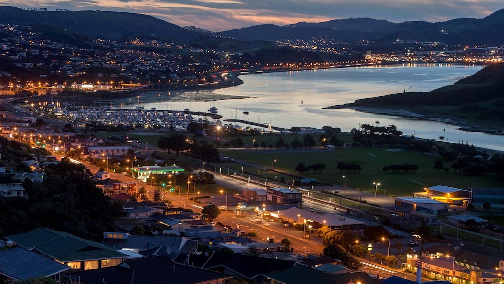 Paremata to Porirua at night
