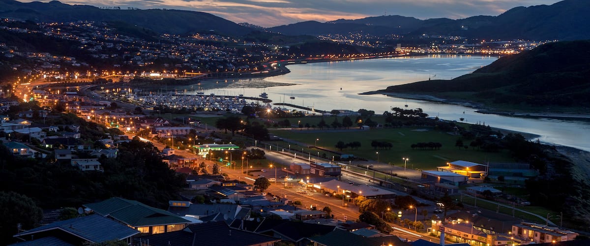 Paremata to Porirua at night