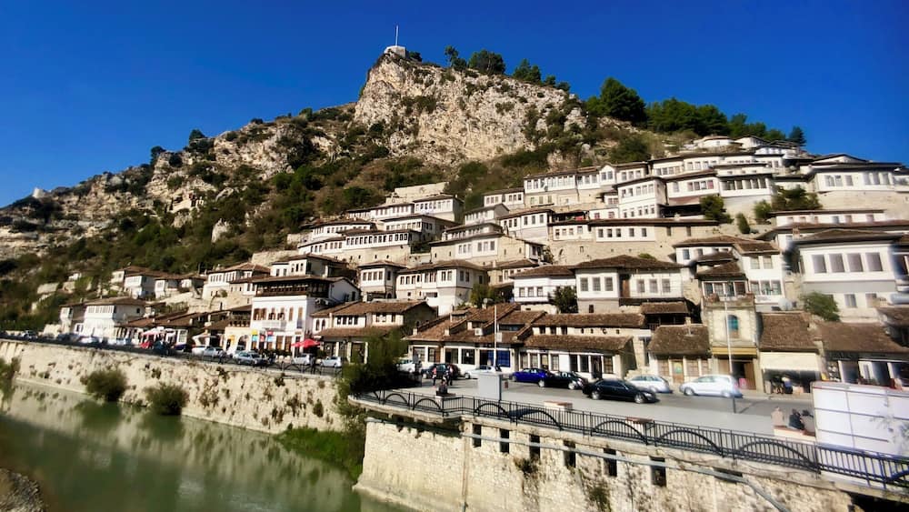 Unesco listed Berat in Albania. Taken from the bridge.