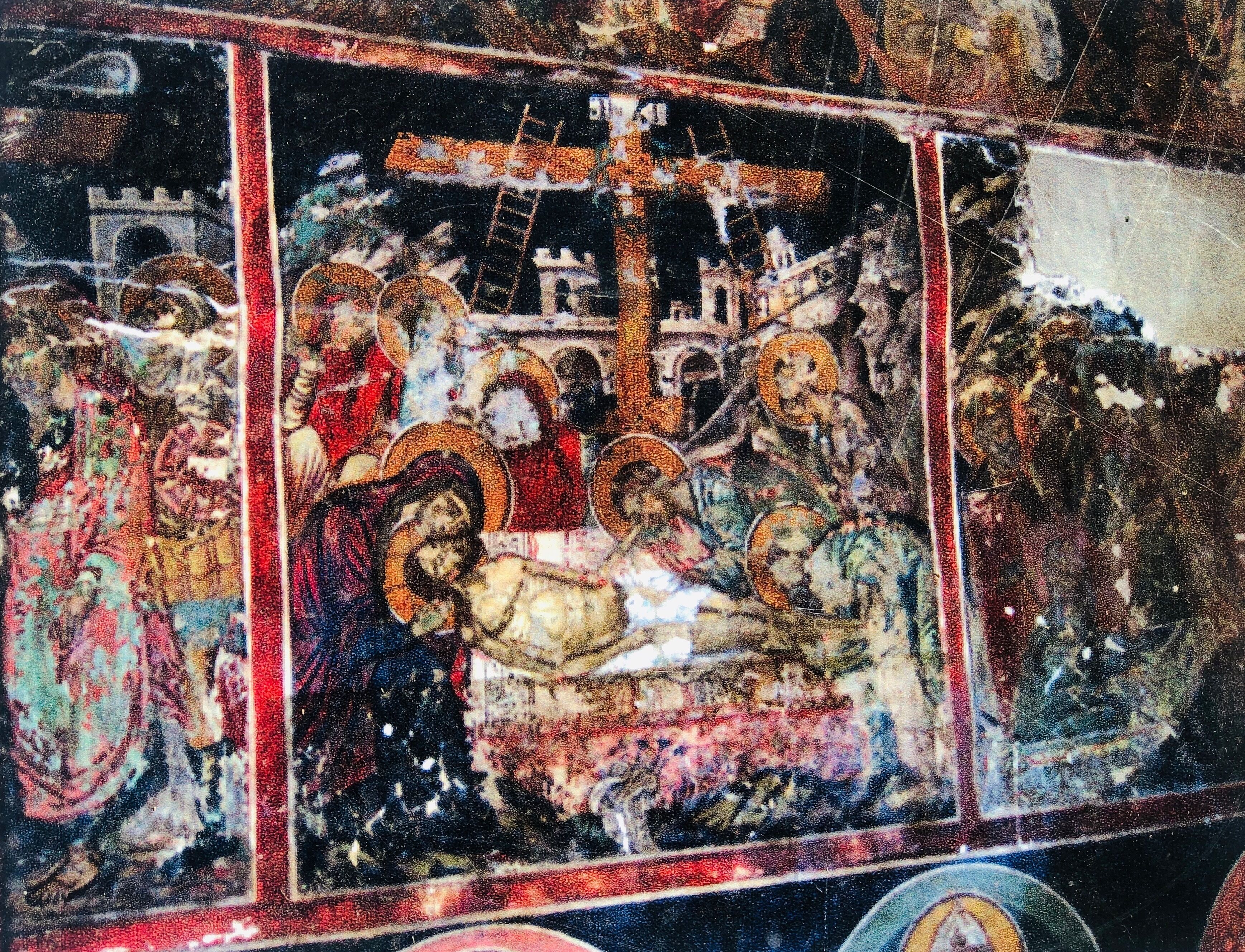 The original painting on the wall