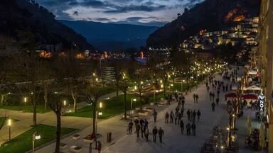 So, Berat Albania is pretty! The entire city is also a UNESCO site, home to a very impressive castle, and lots of curious and friendly locals. This was the view from our 4 star hotel room that was a steal at 30 euros a night.