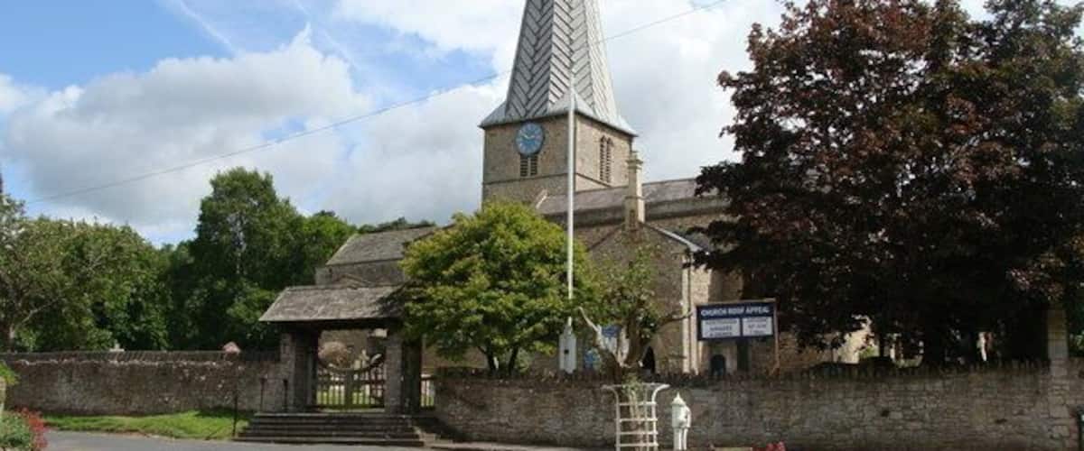 St Mary the Virgin's church, and the green.